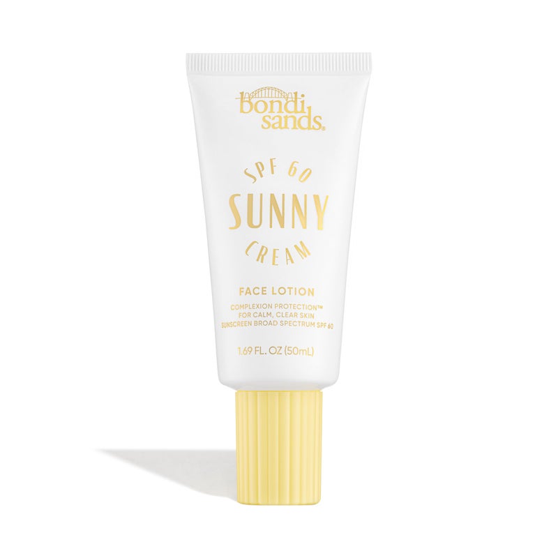 Bondi Sands Sunny Cream SPF 60 Face Lotion Hydrating  Nourishing Broad Spectrum Daily Sunscreen DermatologistApproved OilFree 169 Fl Oz